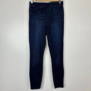 Spanx  Jeanish Jean Legging  High Rise Compression Slimming Dark Blue Pant Small